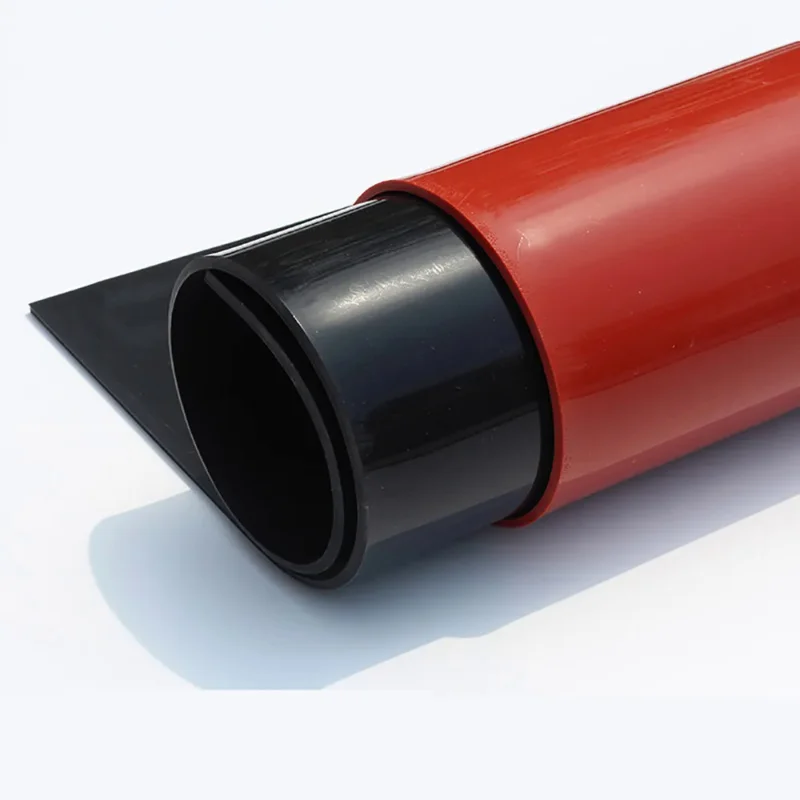 листовая пластина из силиконовой резины толщиной от 1 мм до 4 мм Черно-красная полупрозрачная силиконовая прокладка с высокой термостойкостью 500x500mm