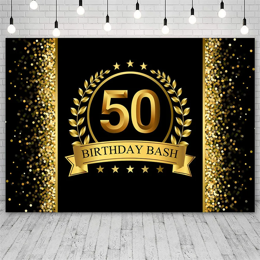 Avezano 50th 60th 80th Взрослые Фоны Для Празднования Дня Рождения Черная Золотая Корона Блестящие Украшения На Высоком Каблуке Фоны Для Фотографий