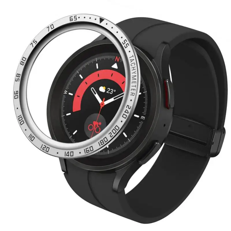 Металлический ободок с кольцом, чехол для Samsung Galaxy Watch 5 Pro, 40 мм/44 мм, чехол для умных часов, спортивный клейкий чехол, бамперное кольцо