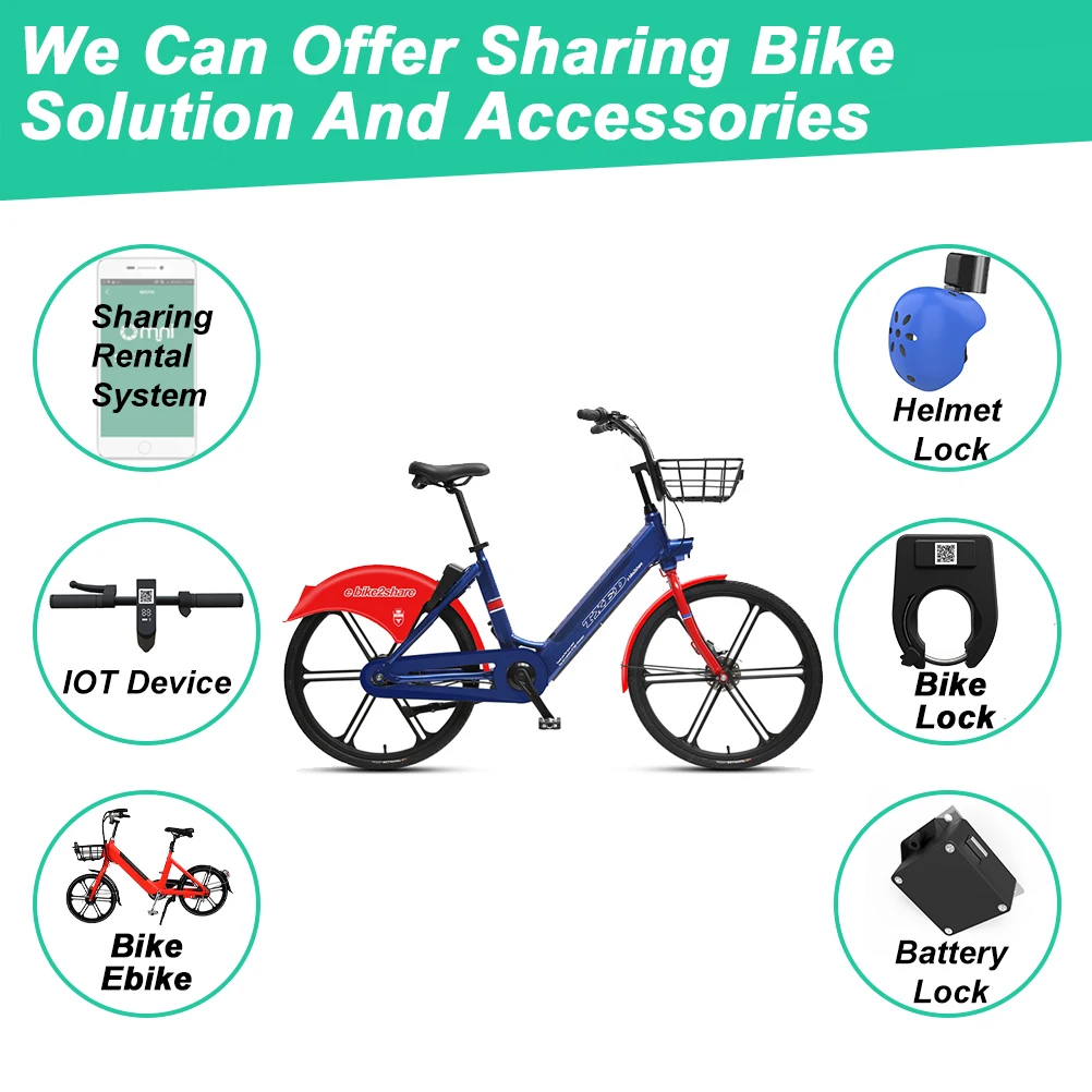 ГЕО-забор GPS-трекер EV Moped Электрическая общественная сигнализация обмена велосипедами Qr-код RFID NFC Интеллектуальная система проката велосипедов Блокировка обмена велосипедами