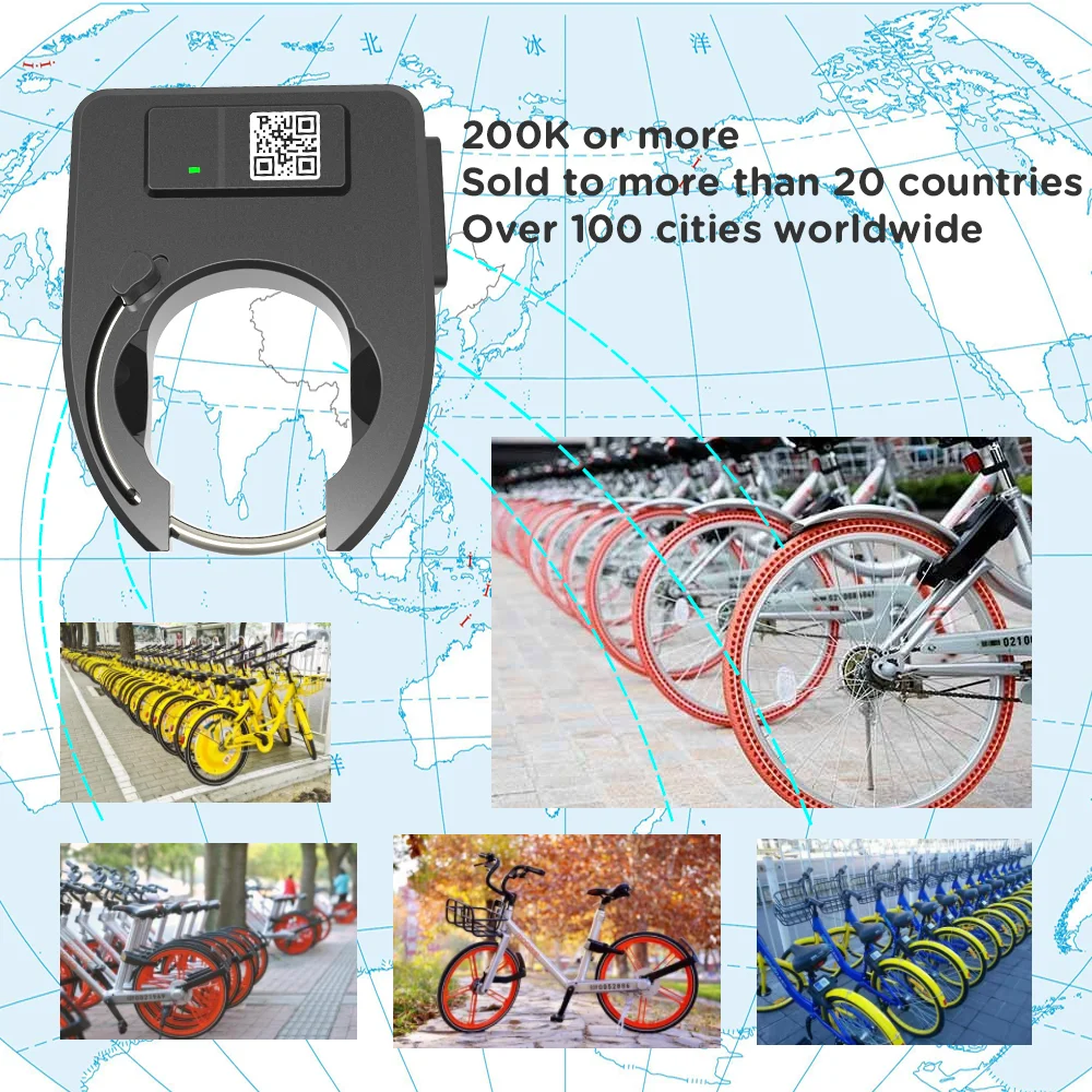 ГЕО-забор GPS-трекер EV Moped Электрическая общественная сигнализация обмена велосипедами Qr-код RFID NFC Интеллектуальная система проката велосипедов Блокировка обмена велосипедами