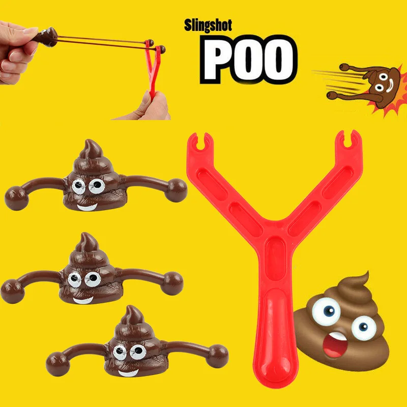 Забавный Poo LauncherTricky SlingshotShildren Игрушки, подарки для детей на День рождения, свадебные подарки для гостей, Сувениры для Рождественской вечеринки