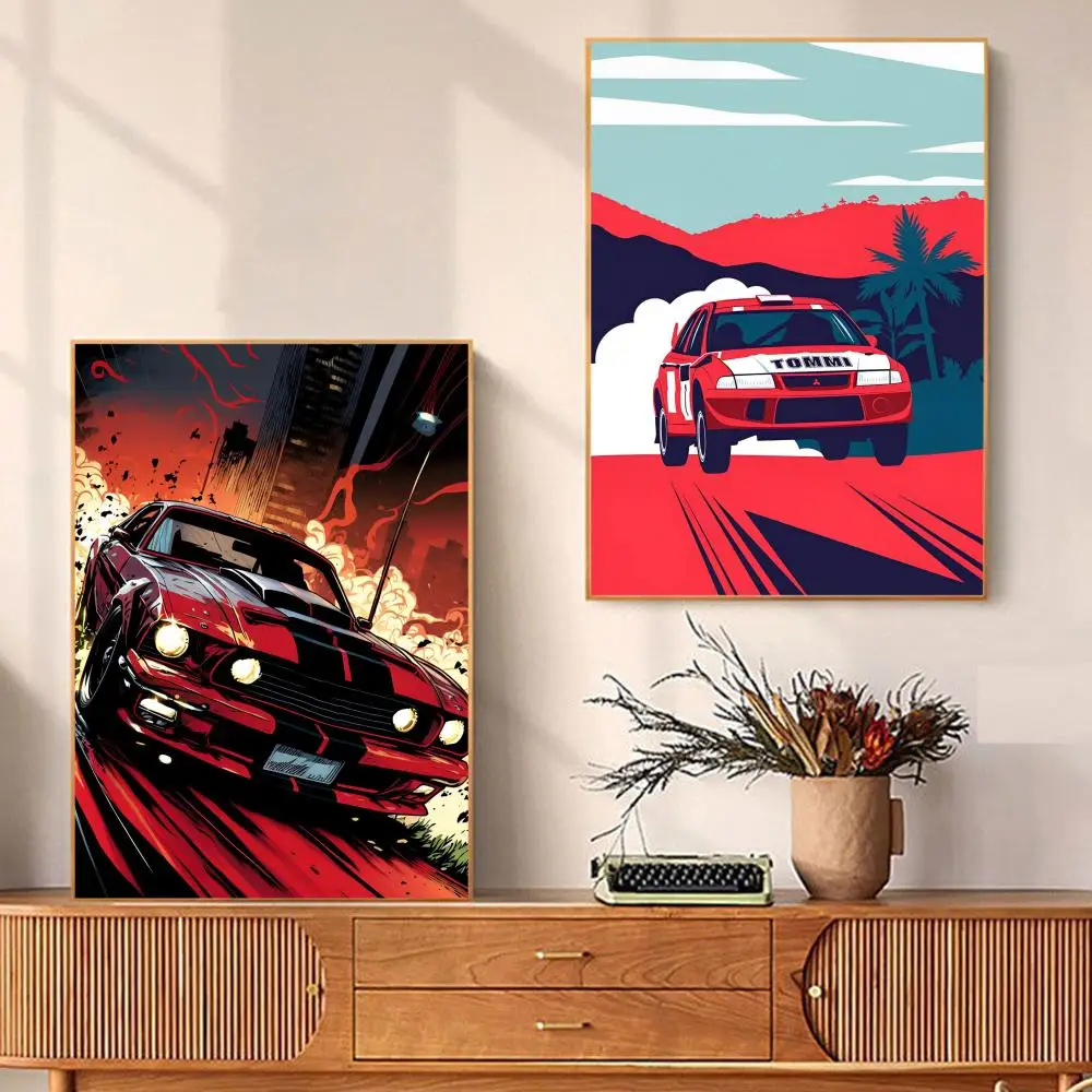Плакат Cool Car jdm, аниме-плакаты, ретро-плакаты высокого качества, ретро-арт, ретро-плакаты для домашнего декора комнаты в стиле Каваи