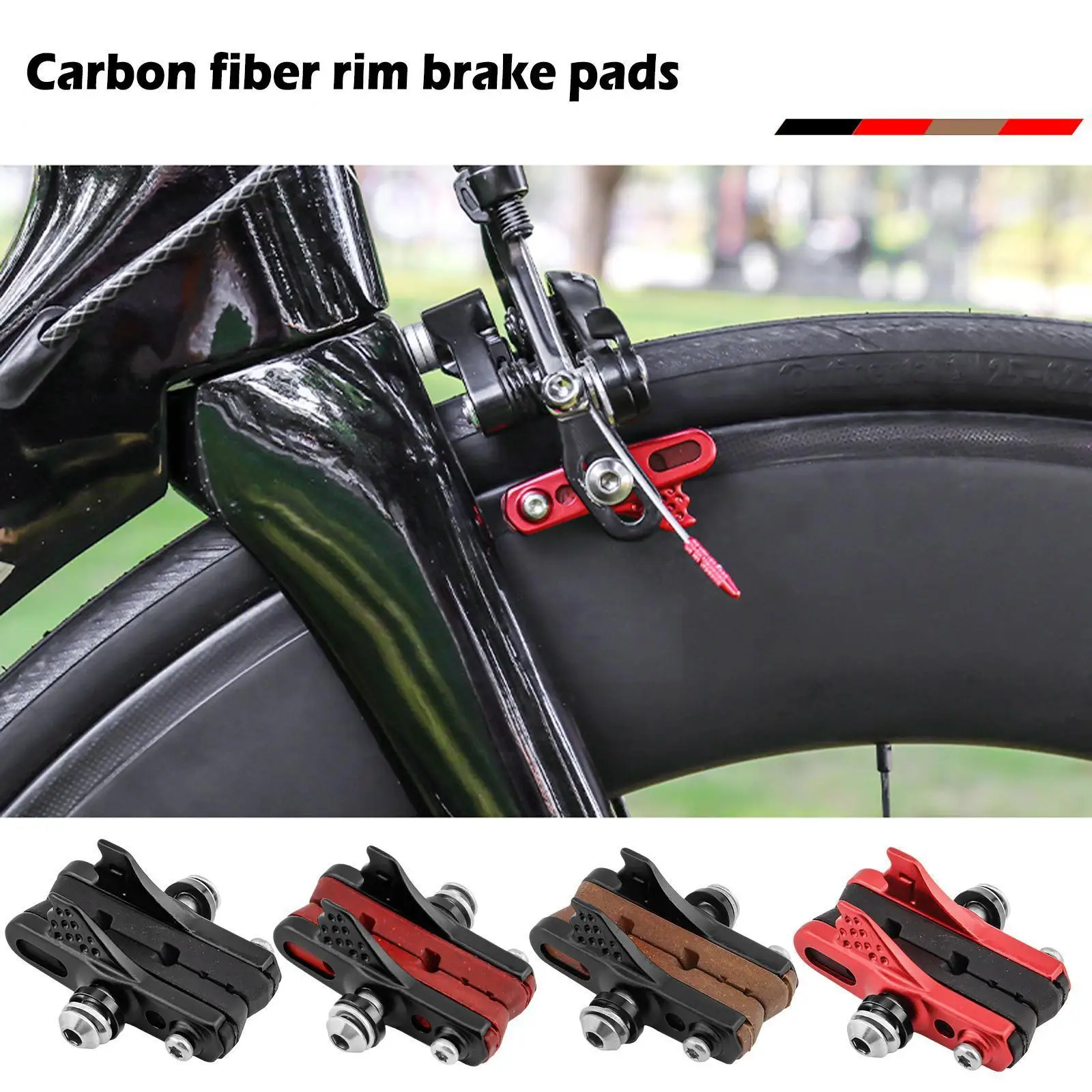 Матовые велосипедные Тормозные колодки для карбоновых колесных дисков, Тормозные вставки для суппорта шоссейного велосипеда, Блок для рассеивания тепла карбоновой колесной пары H7E9