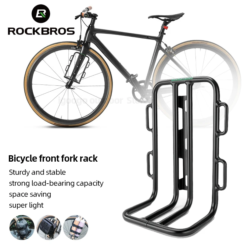 ROCKBROS Сверхлегкая передняя стойка для велосипеда Из алюминиевого сплава, несущая багажник, Прочная и стабильная стойка для шоссейного велосипеда, экономия места