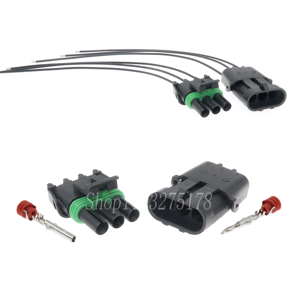 1 комплект 3-контактных разъемов 12015793 12010717 проводов автомобильного датчика, водонепроницаемый разъем для подключения стыковочного кабеля для автомобильных TPS