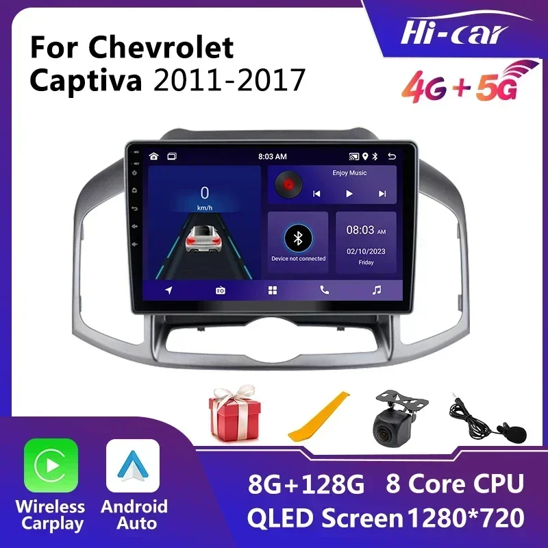 HiCar Android Car Rad для Chevrolet Captiva 2011-2017 Carplay Автомобильный Мультимедийный Плеер DSP WIFI 4G Навигация Android Auto GPS