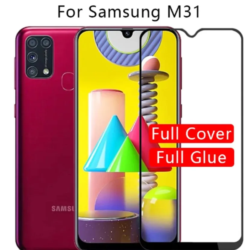 Защитное Стекло для Samsung M31 SM-M315F Galaxy m31 Протектор экрана смартфона на Galaxy M 31 2020 Полное Покрытие из закаленного Стекла