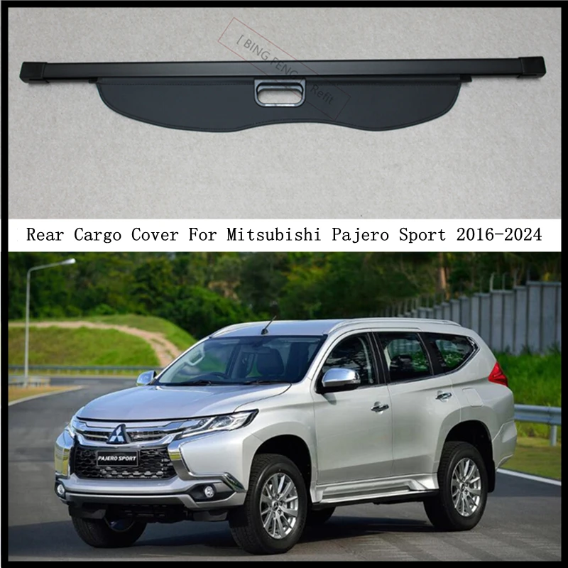 Задняя Грузовая Крышка Для Mitsubishi Pajero Sport 2016-2024 Privacy Экран Багажника Защитный Козырек Модификация Деталей