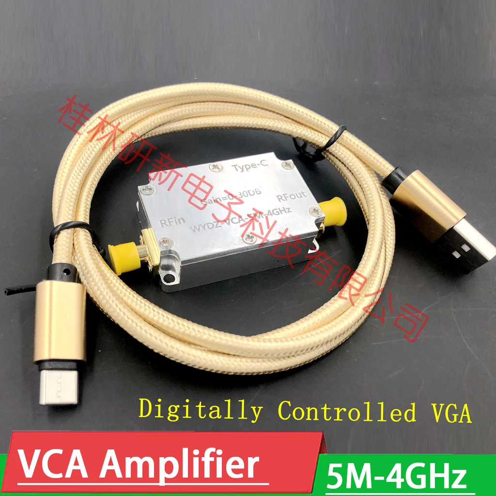 цифровой управляемый VCA малошумящий усилитель радиочастотного сигнала с регулируемым коэффициентом усиления 5 М-4 ГГЦ 0-30 ДБ USB-управление для Радиоприемника Ham UHF VHF
