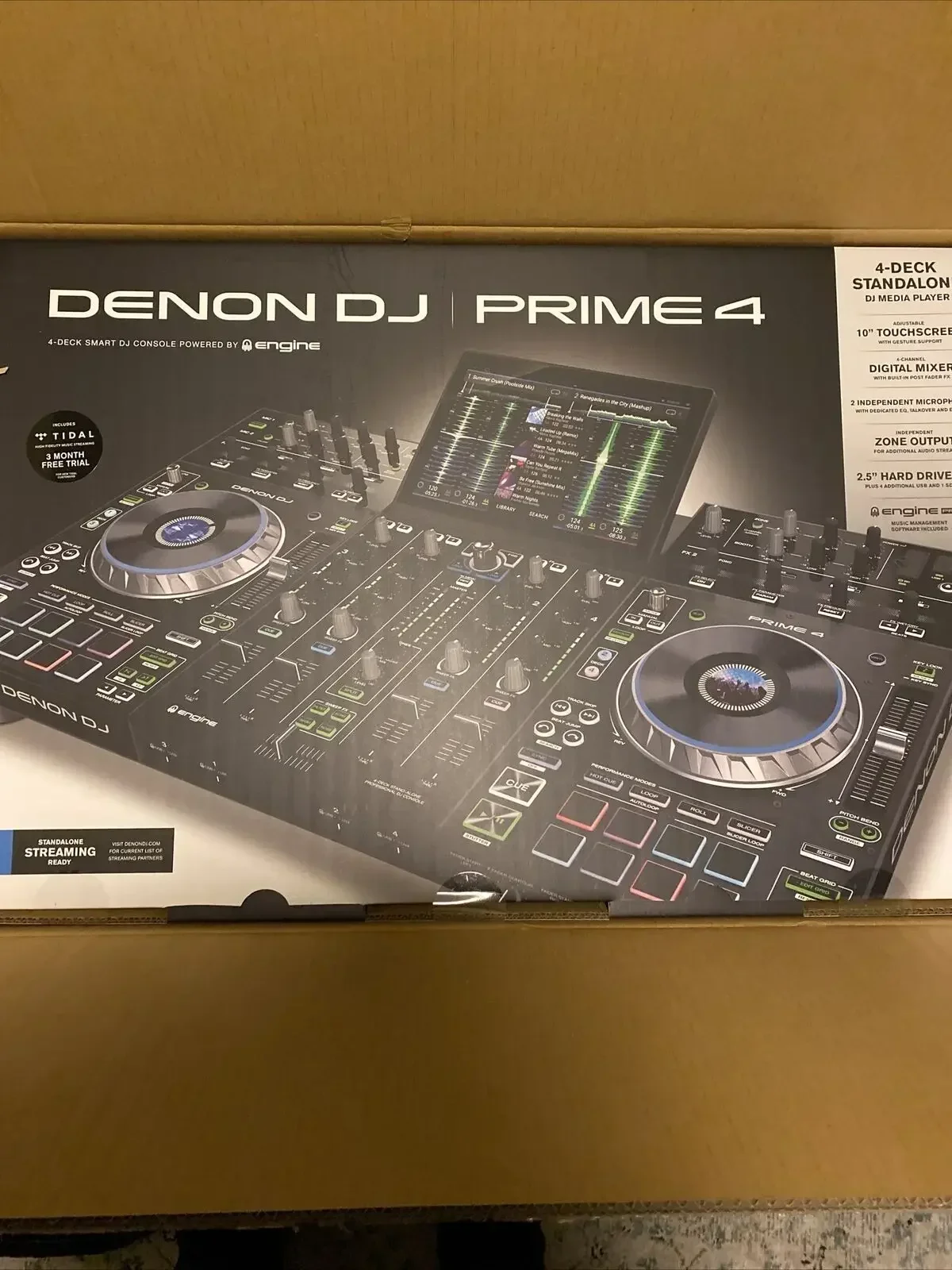 Летняя скидка 50% на Denon DJ PRIME 4 Автономный 4-дековый 10-дюймовый мультитач с высокой четкостью изображения