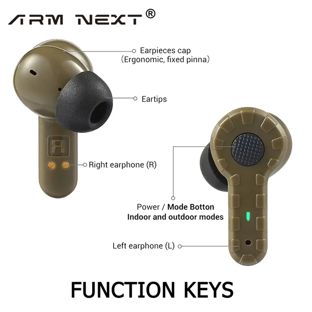 Коллекция Rps-rostov.ru ARM NEXT Оригинальные электронные затычки для ушей с шумоподавлением, наушники для военной стрельбы, тактический охотничий слуховой аппарат