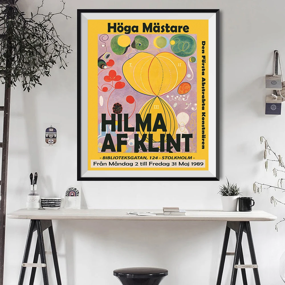 Hilma Af Klint Печать на холсте Современный абстрактный музейный выставочный плакат Картина в стиле модерн Украшение стен Домашний декор