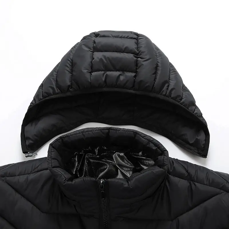 Куртка с подогревом, Ветрозащитное пальто с подогревом, теплые куртки с капюшоном, Спортивное теплое пальто, одежда с подогревом, жилет с USB-подогревом Для