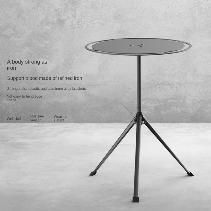 1 комплект Складного круглого стола для кемпинга, Самодвижущегося туристического снаряжения, стола для принадлежностей, переносного подъемного стола