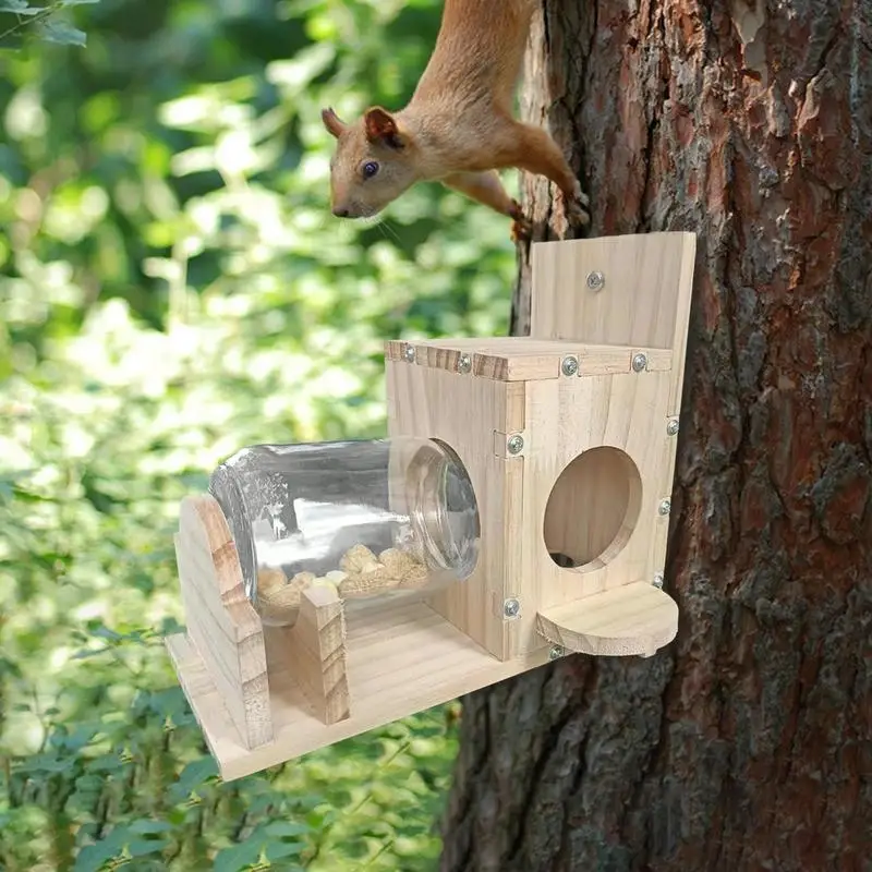 Кормушка для белок Подвесная Станция для кормления Коробка для раздачи корма Прочная Коробка для кормления белок для садовых принадлежностей для птиц на деревьях