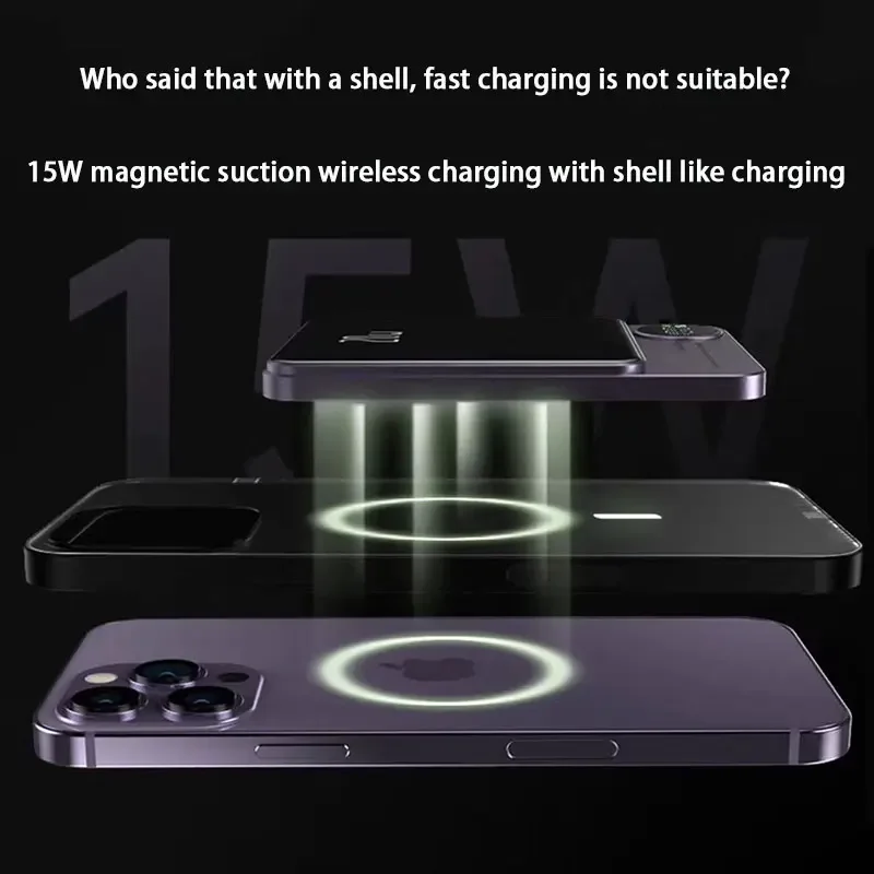 Новый 50000mAh Macsafe Power Bank Магнитное беспроводное быстрое зарядное устройство мощностью 15 Вт для iphone 12 13 14 14Pro Max Внешний вспомогательный аккумулятор