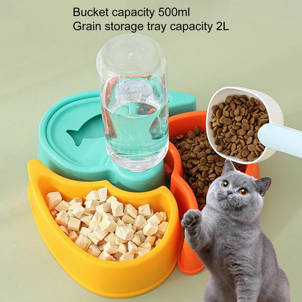 Автоматический набор диспенсеров для воды и корма для домашних животных с функцией автоматического пополнения, большой емкости, прозрачный дизайн для кошек, маленьких собак, без бисфенола А.