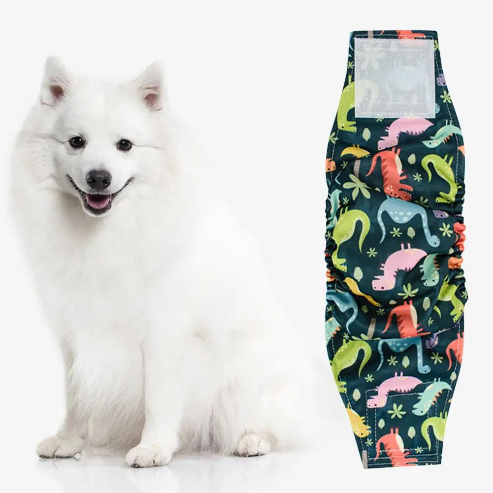 Удобные подгузники для собак, физиологические штаны для домашних животных, Регулируемые Герметичные подгузники для кобелей с высокой резинкой на животе от недержания