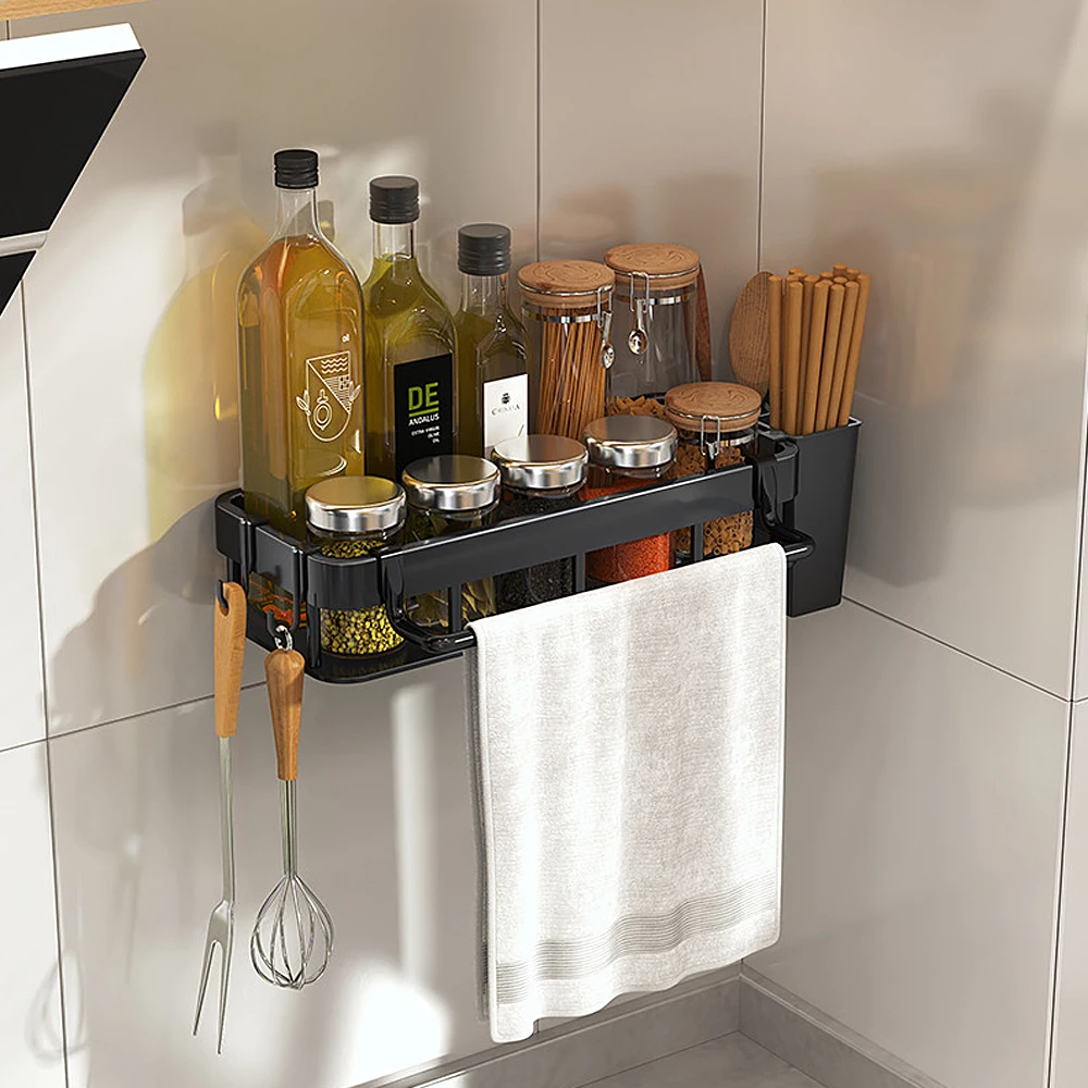 Многоцелевой настенный стеллаж для хранения в кухне и ванной Комнате, Сливная стойка для раковины без перфорации, Полки для хранения губок, приправ, подставка для шампуня