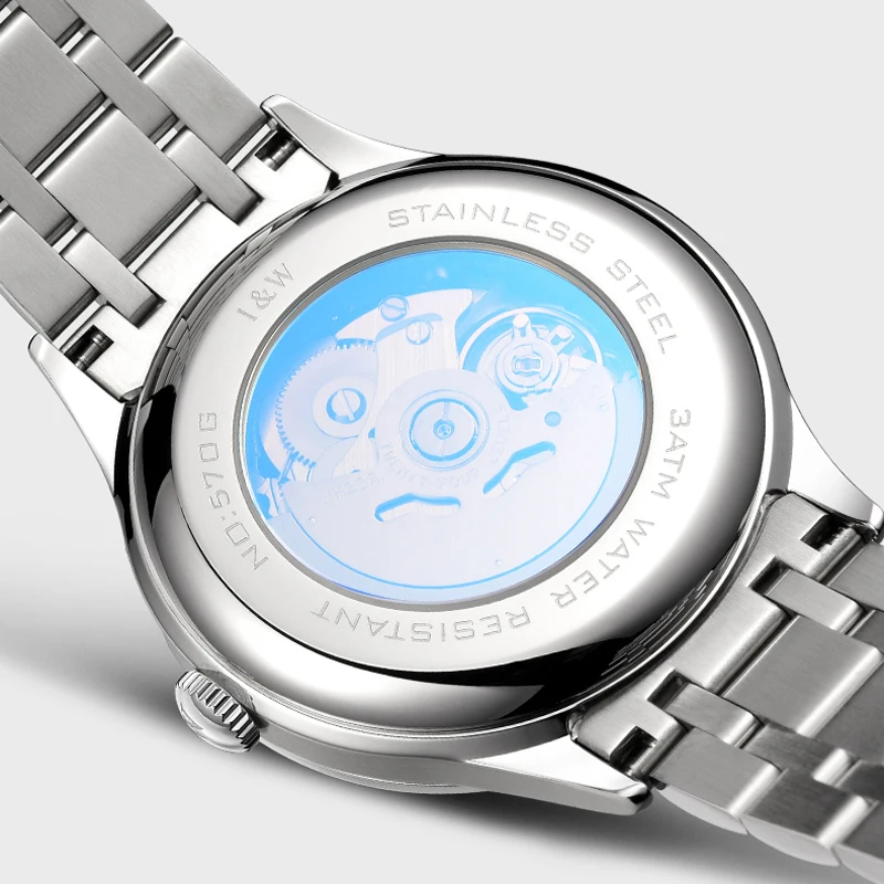 CARNIVAL Лучший бренд класса люкс Механические часы Водонепроницаемые Автоматические часы из нержавеющей стали со скелетом из сапфирового стекла Мужские часы 8750