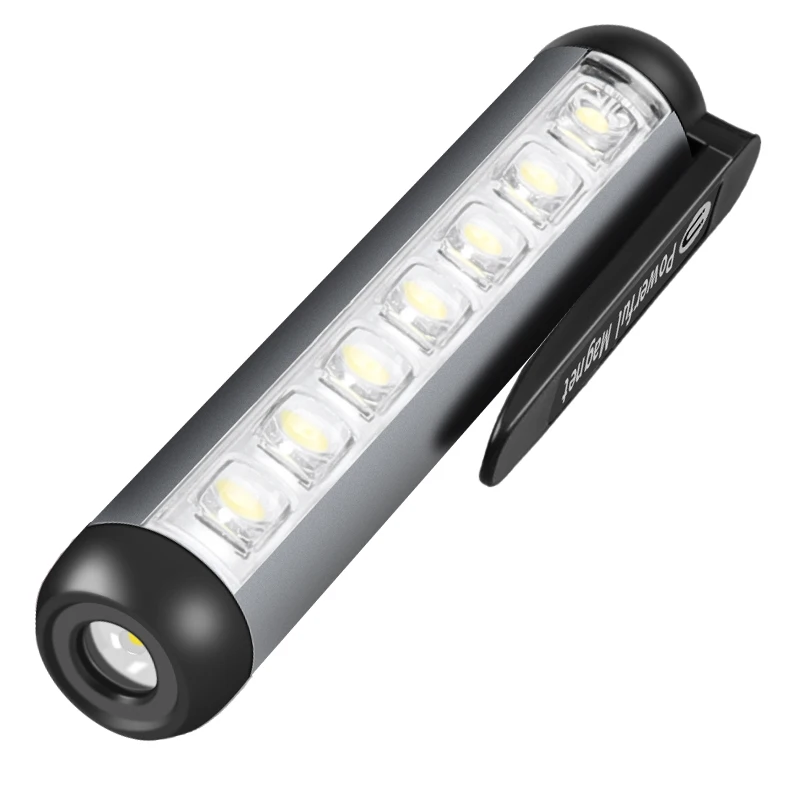 Светодиодный фонарик, карманный USB Перезаряжаемый Мини-брелок, Фонарик С зажимом-магнитом, Аварийная рабочая лампа, Фонарь для кемпинга на открытом воздухе, Охота