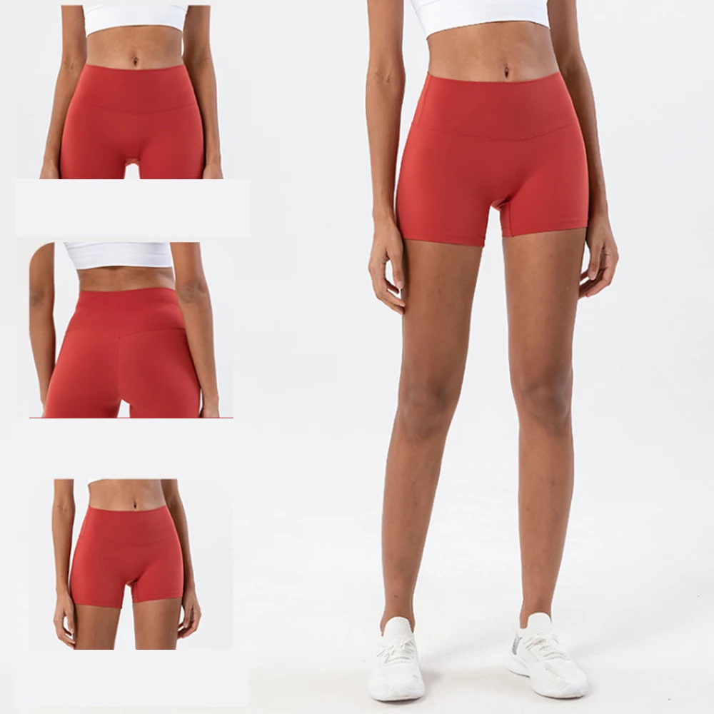 Спортивные шорты с высокой талией, подтягивающие бедра, женские эластичные штаны для йоги, тренировочные короткие штаны для фитнеса, защищающие от приседаний, для бега