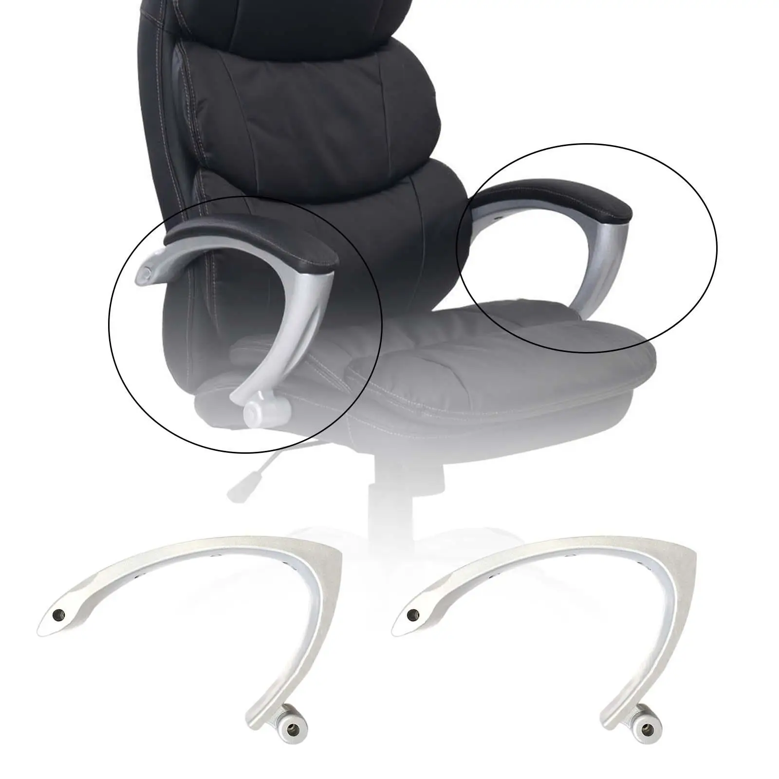 Комплект из 2 предметов для подъема подлокотника кресла и подставки для ног, прочный для большинства игровых стульев