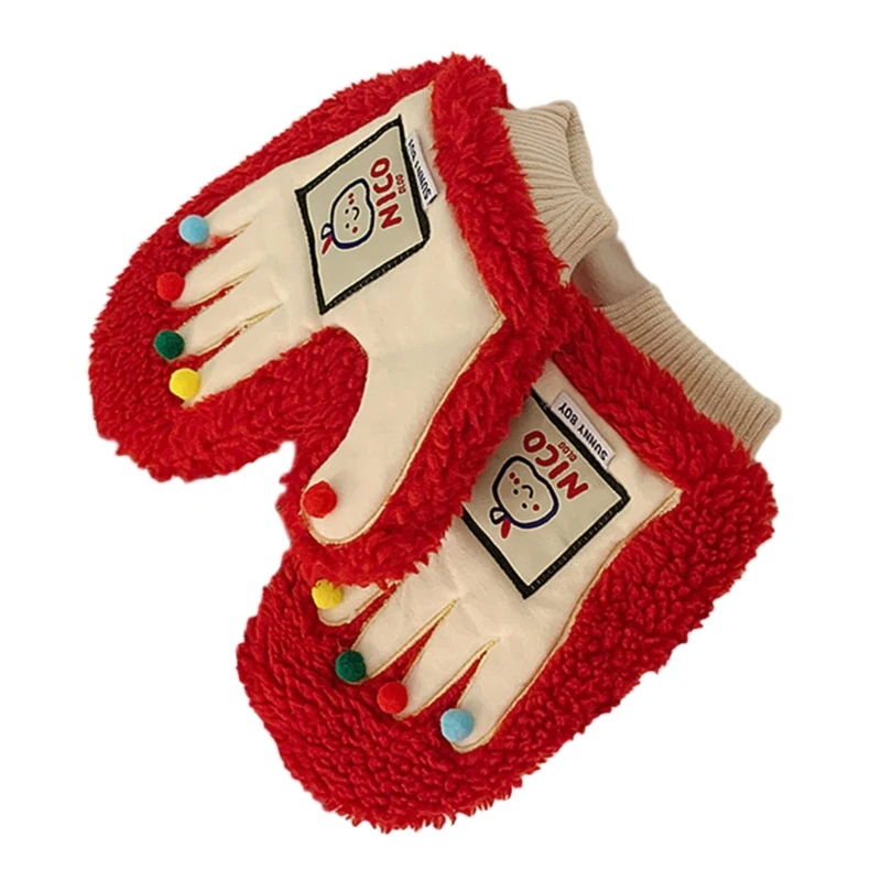 Меховые Перчатки Студенческие Перчатки Зимние Теплые Перчатки С Полным Пальцем Теплые Перчатки