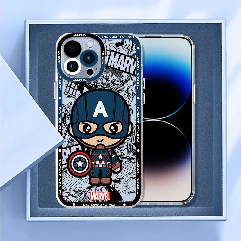 Чехол для телефона iPhone SE 15 Plus 11 13 Pro Max X XS XR 7 6s 14 Pro 12 Mini 8 Прозрачный Мягкий Чехол из ТПУ Marvel Spider Man Groot Cover