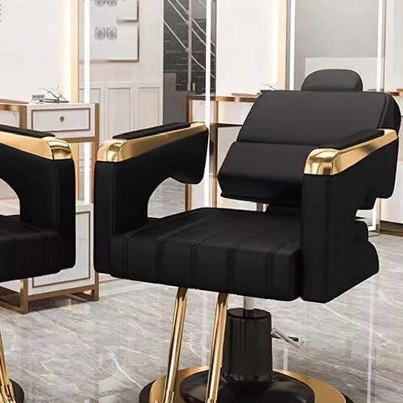 Эстетическое Парикмахерское Кресло Поворотное Золотое Вращающееся Профессиональное Парикмахерское Кресло для Стилиста Sillon Pedicura Мебель для салона MQ50BC