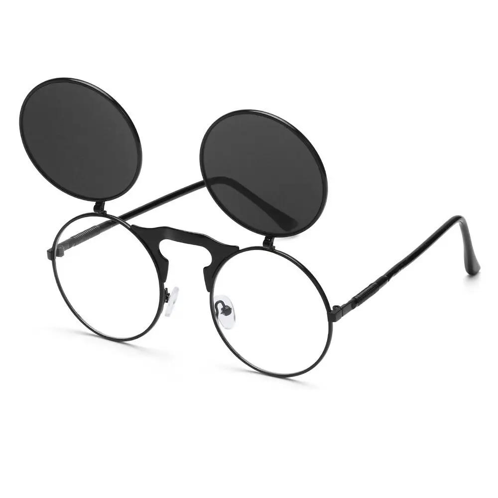 Солнцезащитные очки с откидной крышкой Cool UV400 Protection Circle, костюмные очки ретро-оттенков 90-х для женщин и мужчин