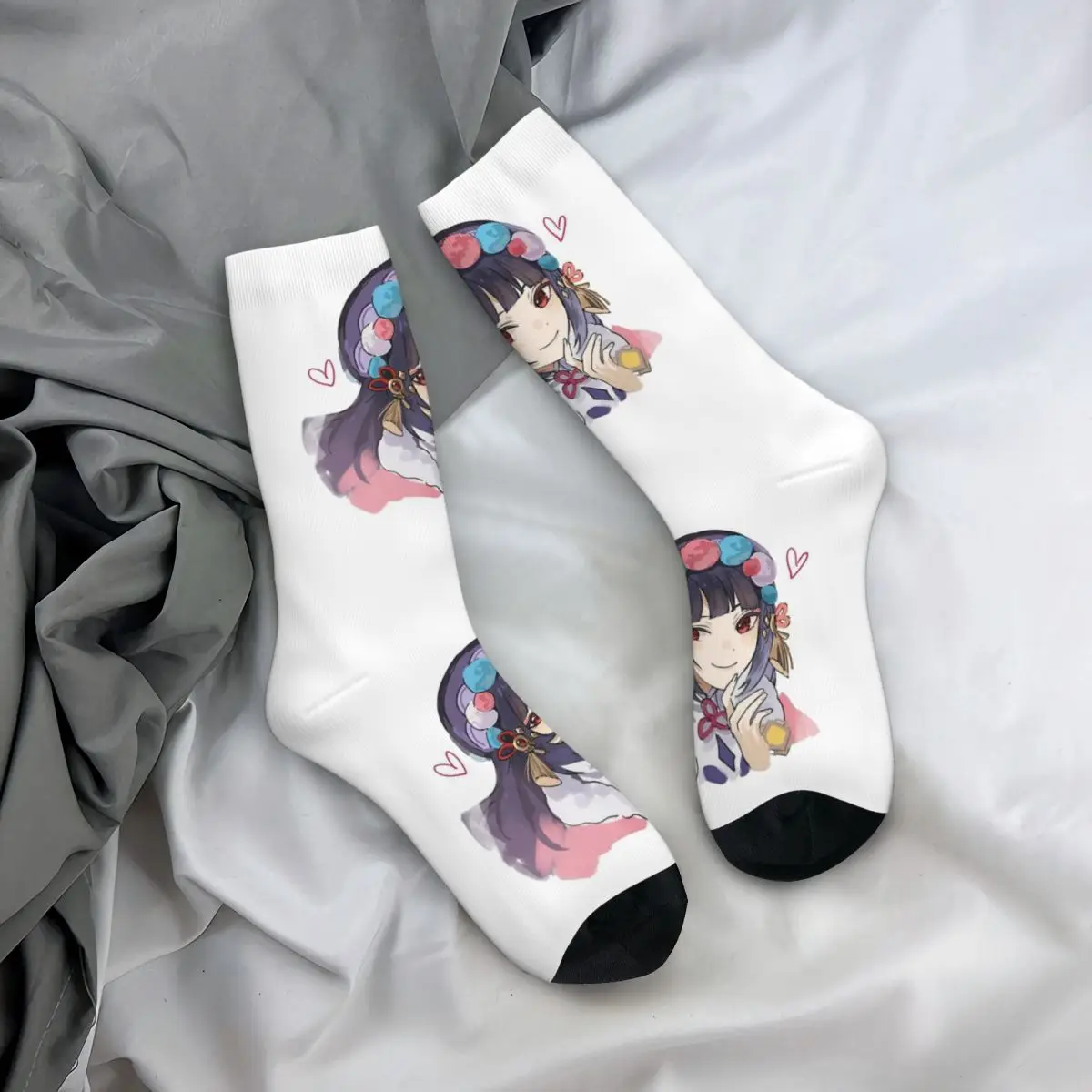 Яэ Мико Кицунэ, милые носки для приключенческой игры Genshin Impact, мужские и женские зимние чулки, полиэстер