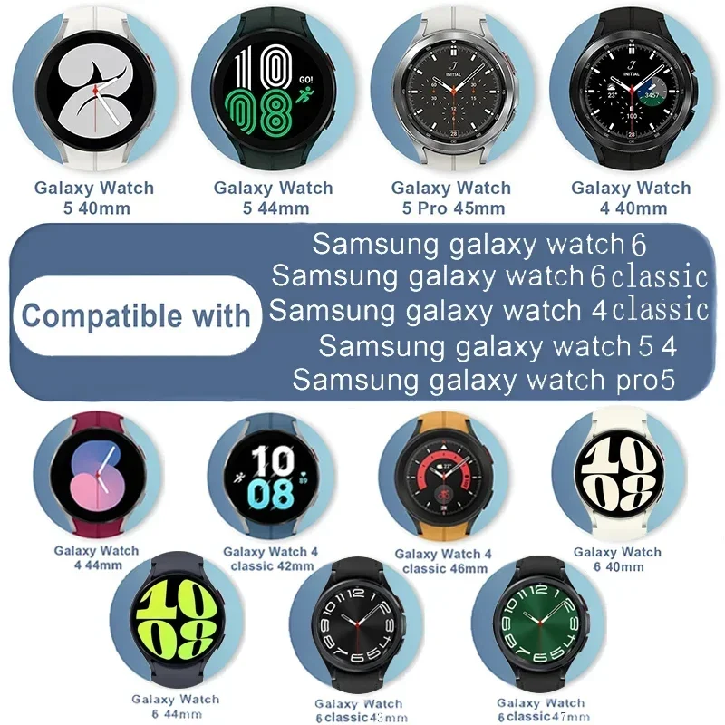 20 мм Ремешок Для Samsung Galaxy Watch 6/5/4/Classic 47 мм 43 мм 40 мм 44 мм Миланская Петля Браслет correa Galaxy Watch 5 pro 45 мм Ремешок