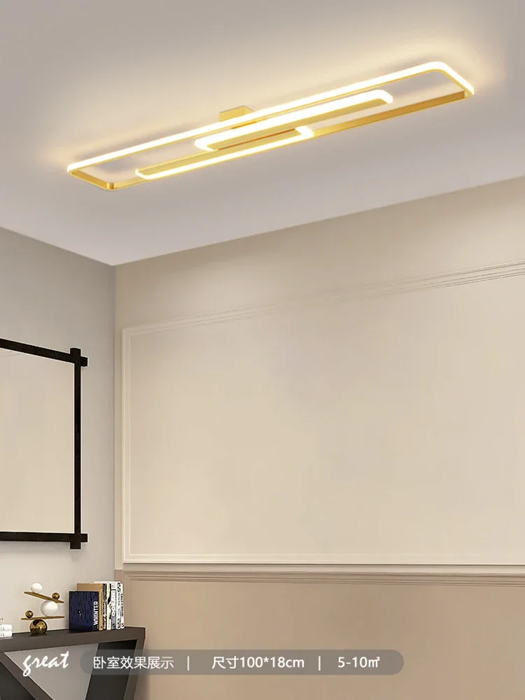 Современный минималистичный потолочный светильник для длинного коридора, Простые бытовые светильники для входа на крыльцо, балкон, Светодиодная подсветка для гардероба