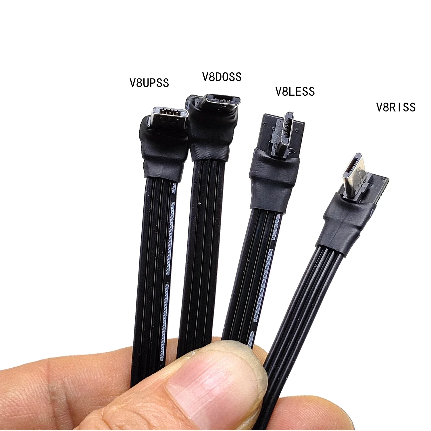 Гиперплоский, гибкий, сверху, снизу, слева, справа, под углом 90 градусов, ультракороткий разъем micro USB к разъему USB, 0,05 м-3 метра