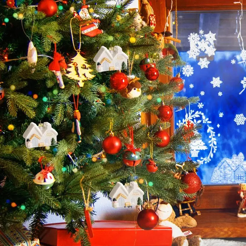 Элегантная Снежинка На Рождество Простые, но элегантные подвески в виде елки Декоративные Фигурки Комнатные украшения Для стен Дверные ручки