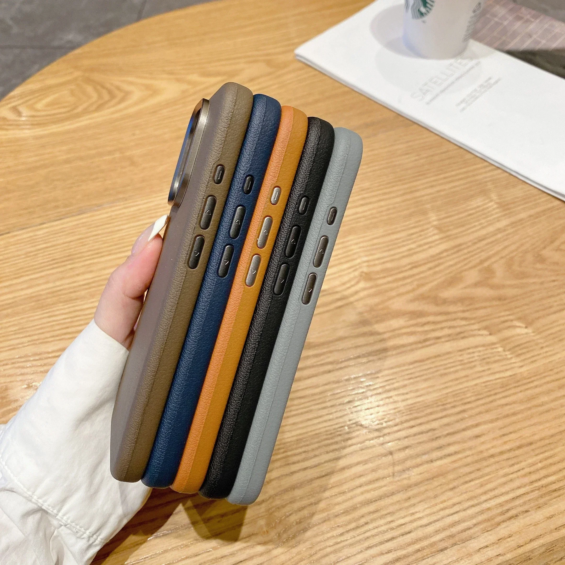 Высококачественный кожаный чехол для телефона IPhone15 Pro Max, веб-сайт, тот же IPhone15, твердая оболочка, полное покрытие