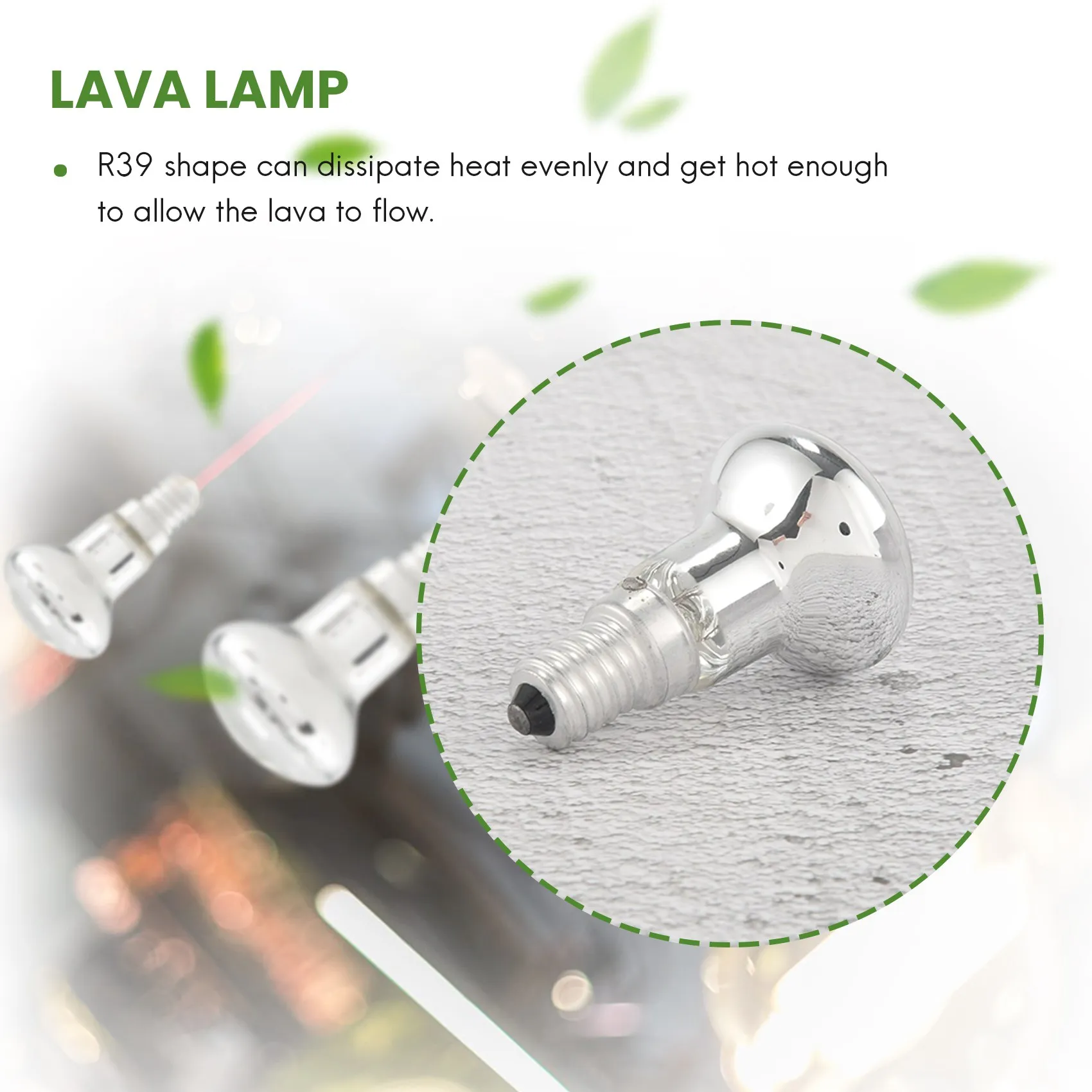 Сменная Лавовая лампа E14 R39 30 Вт, прожектор, ввинчивающаяся лампочка, Прозрачный отражатель, точечные лампочки, Лава Накаливания, 3 шт.