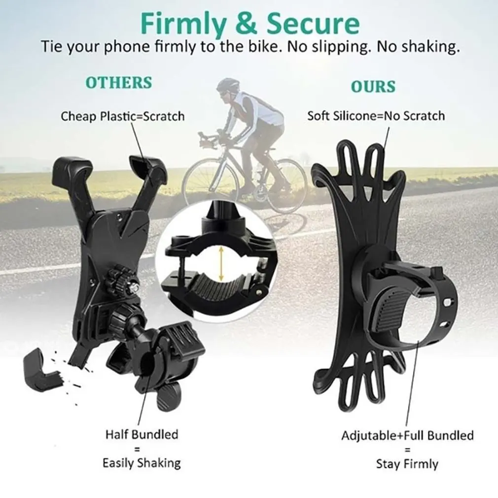 Универсальный держатель телефона, кронштейн для езды на велосипеде, кронштейн для мобильного телефона с возможностью поворота на 360 градусов, кронштейн для езды на мобильном телефоне, GPS-зажим, быстрое крепление