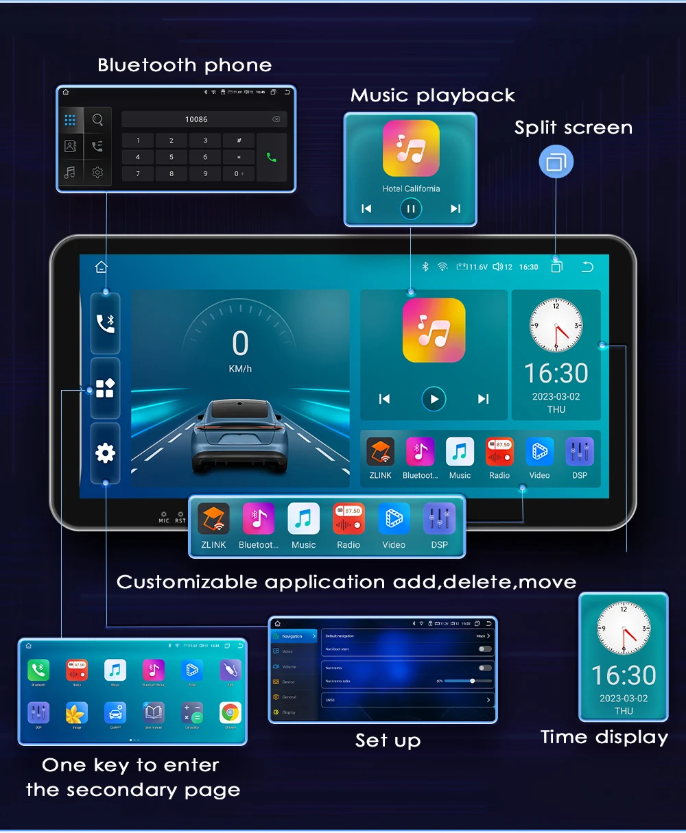 Hizpo 2 Din Android 12 для Mitsubishi Lancer 2007-2012 Автомобильная Интеллектуальная Система 10,33 