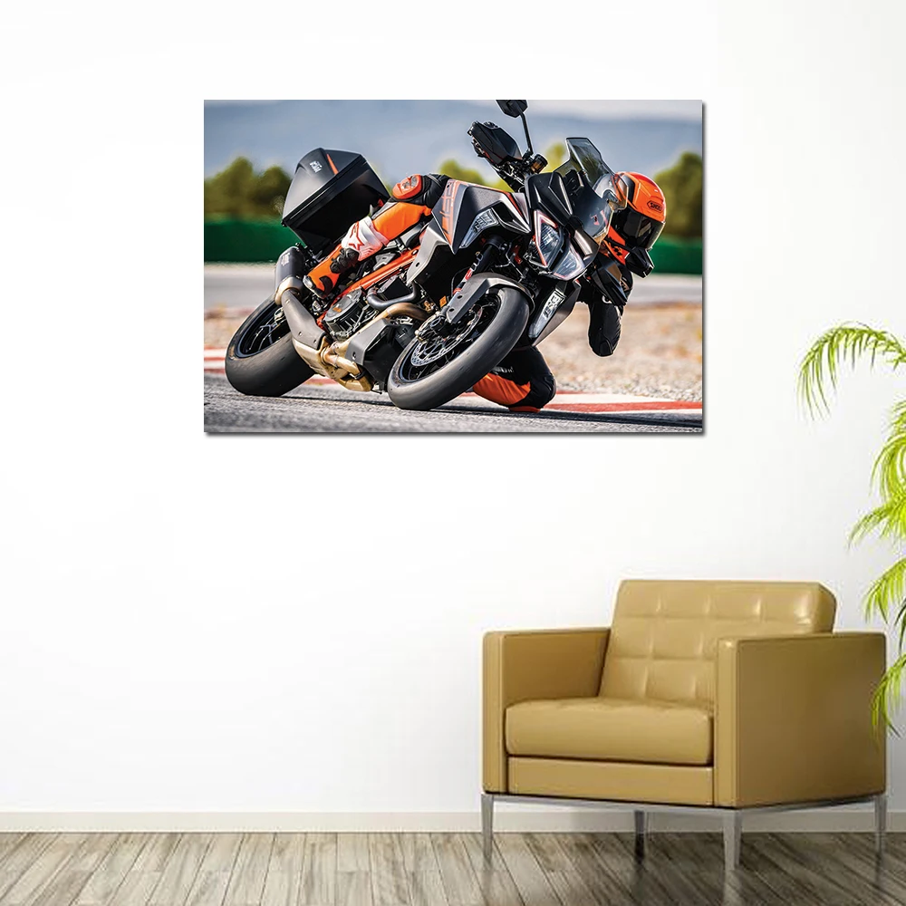 Цельнокроеное полотно Картина из ткани 1290 Плакат с мотоциклом Super Duke Настенное художественное изображение для декора гостиной спальни