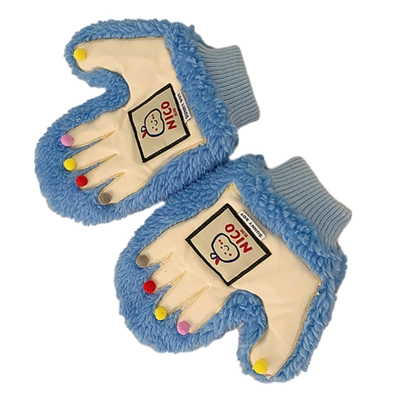 Меховые Перчатки Студенческие Перчатки Зимние Теплые Перчатки С Полным Пальцем Теплые Перчатки
