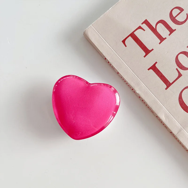 3D Рельефный Задний Кронштейн Мобильного Телефона Цвета Сердца Korea Grip Tok 3D Heart Ярко-Розовый Радужный Держатель Заднего Кольца Для Мобильного Телефона Griptok