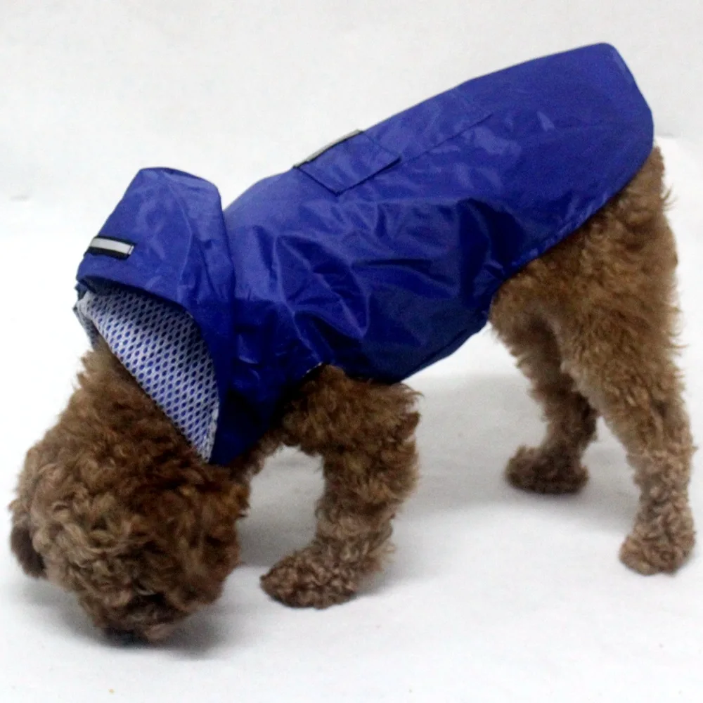 Светоотражающий дождевик для большой собаки, дождевик для маленькой собаки, водонепроницаемый и ветрозащитный капюшон, одежда для собак всех размеров