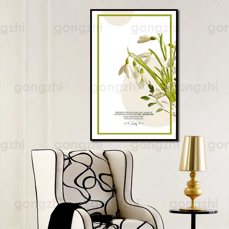 Ваза с лилиями, абстрактная живопись на холсте, настенные панно для гостиной и спальни, художественные плакаты в скандинавском стиле для дома