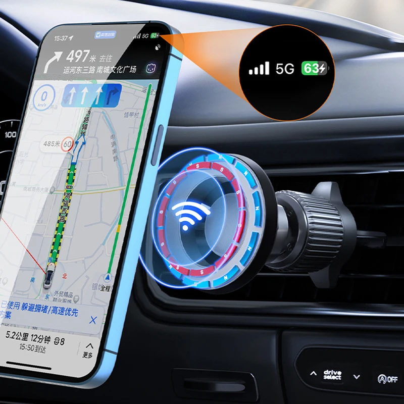 Магнитный Держатель Телефона Untoom для Автомобильного Крепления MagSafe Универсальный Автомобильный Зажим Для Телефона с Вентиляционным Отверстием GPS Кронштейны для iPhone 14 13 12 Pro Max