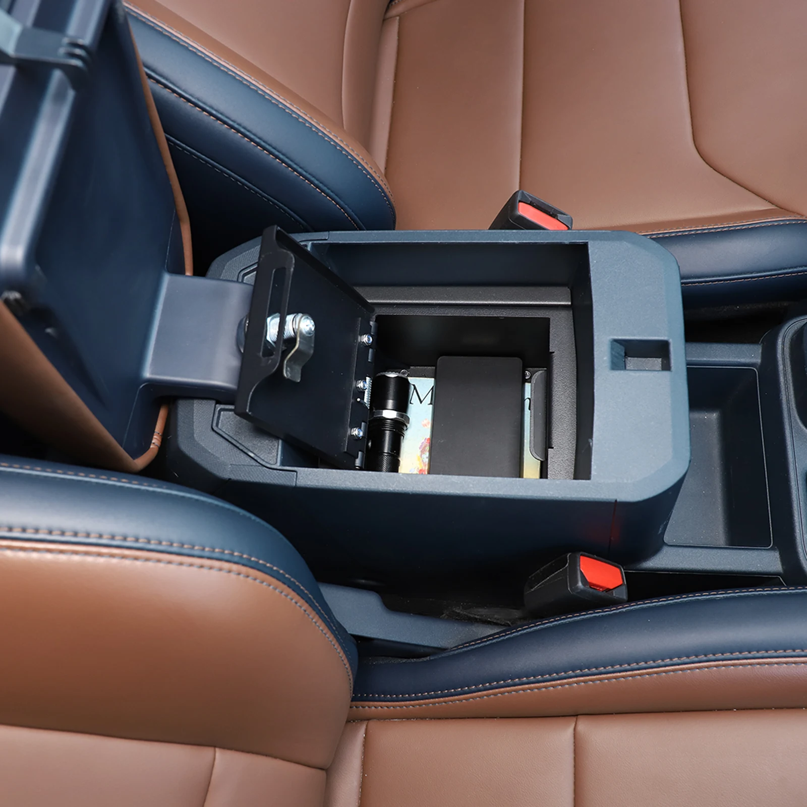 Для Ford Maverick 2022-2023 Коробка для автомобильного подлокотника из углеродистой стали, замок паролем, Безопасные Автомобильные Аксессуары для безопасного подлокотника