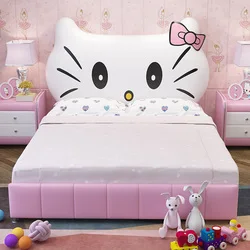 Детская кровать принцессы с героями мультфильмов, Розовая, современный дизайн, детская кровать с местом для хранения, мебель для спальни, деревянные детские кровати для девочек По низкой цене
