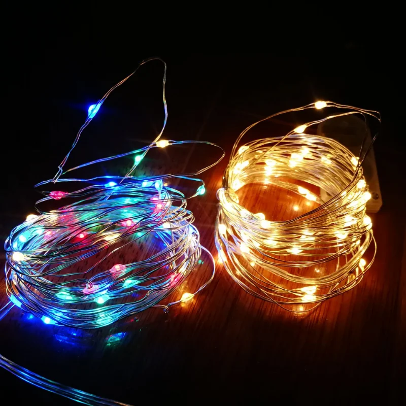 8 Цветов 1 М 2 М 3 М 5 М 10 М 20 М Светодиодный Струнный Светильник Fairy Lights Праздничная Лампа с USB/Питанием от Аккумулятора Гирлянды для Рождественского Новогоднего Декора